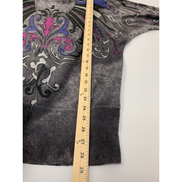 Spree International Lambswool Vintage Sweater Gray Shoulder Pads Womens Large - Picture 8 of 8